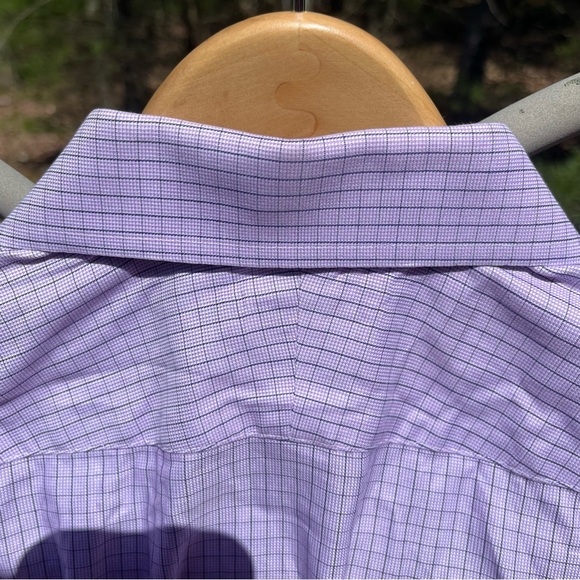 BROOKS BROTHERS Makers Shirt Purple Black Check Egyptian Cotton Mens 16.5/33 EUC - Picture 11 of 11